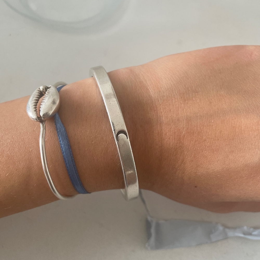 NEW Heavy 925 Sterling Silver Engraved Moon Bracelet - Picture 5 of 11